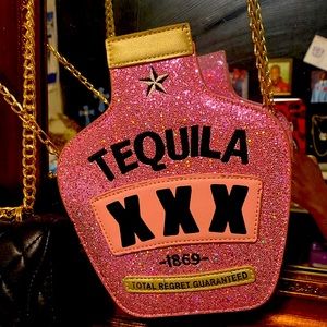 Pretty Pink tequila purse perfect for any party